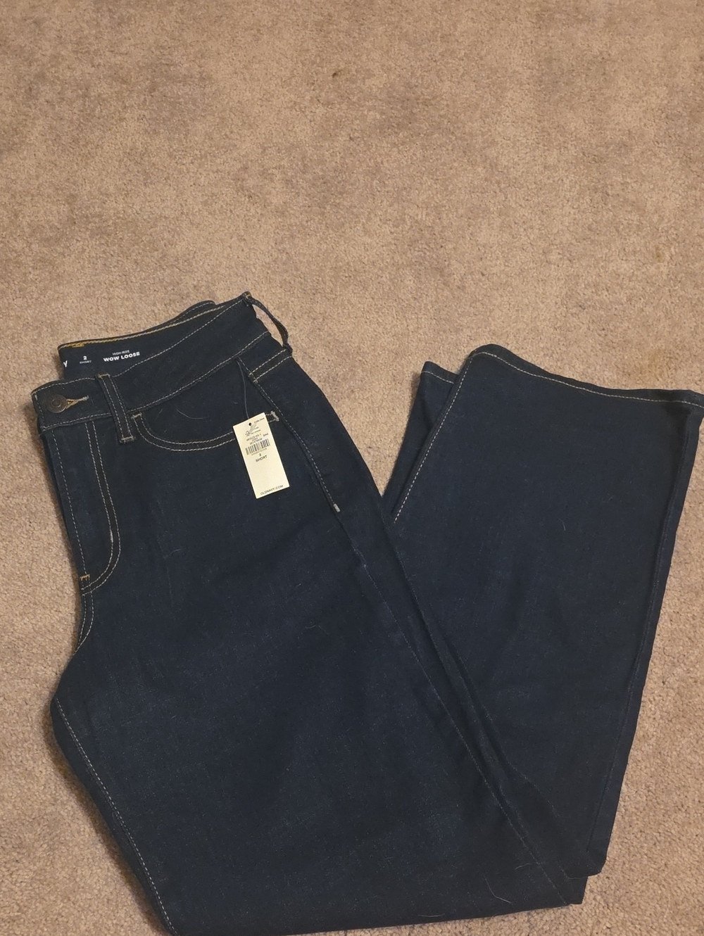 Old Navy Wow LOOSE High-Rise 2 Short- Dark Blue Women's Jeans